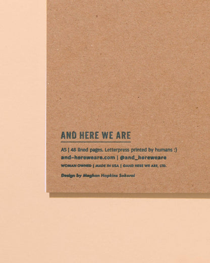 And Here We Are - Letterpress A5 Spiral Notebook—Rainbow Trout (Colorful Fish) - PMA Store at the Portland Museum of Art, Maine