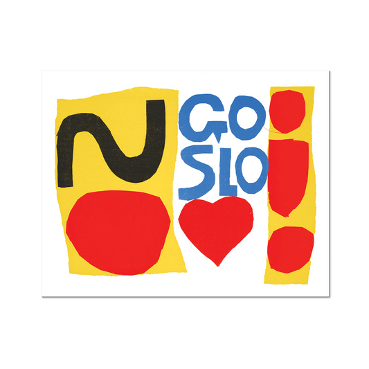 Apply Stickers - Go Slo by Corita Kent - Die-Cut Sticker - PMA Store at the Portland Museum of Art, Maine