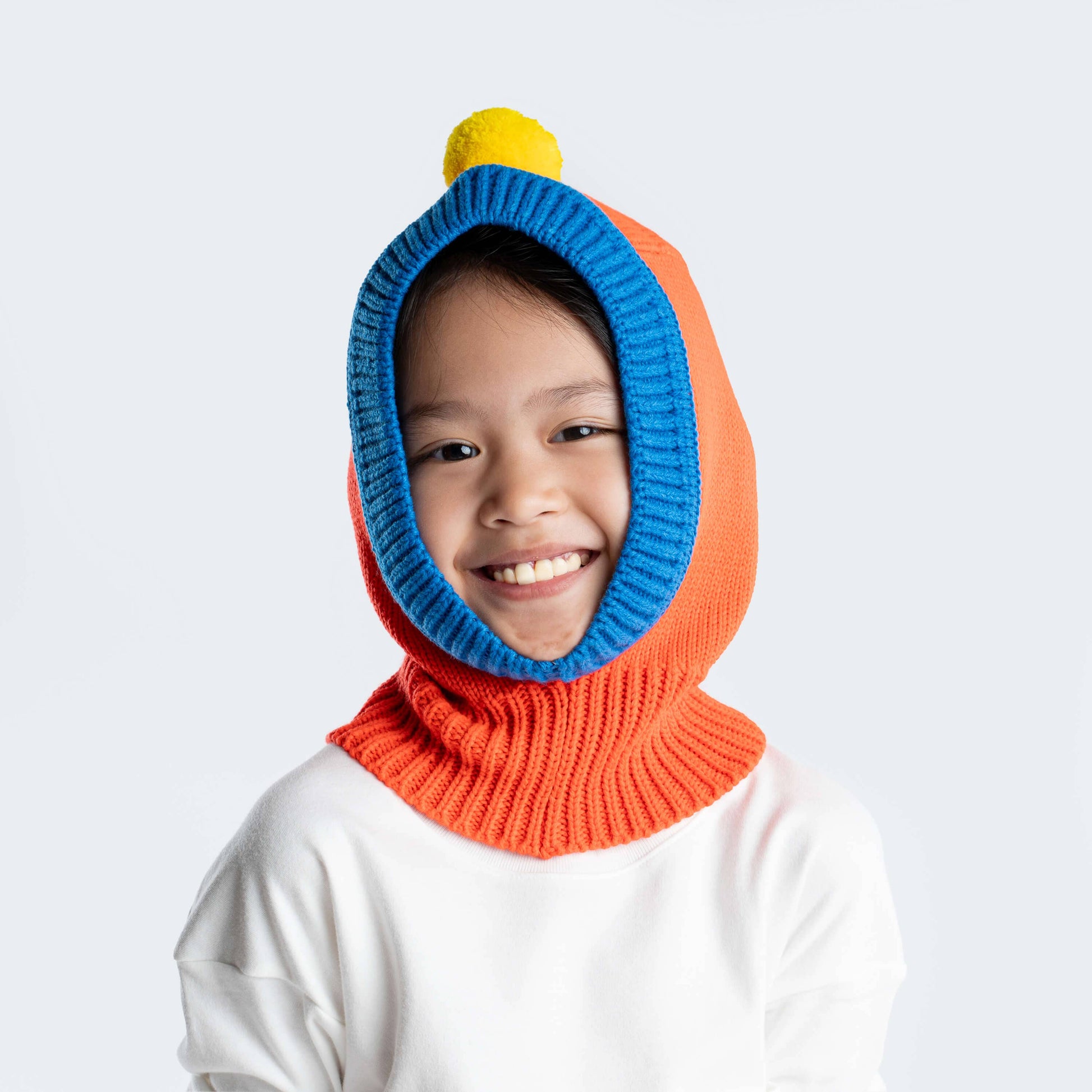 SALE kids Pom Balaclava: Peach Lilac - PMA Store at the Portland Museum of Art, Maine