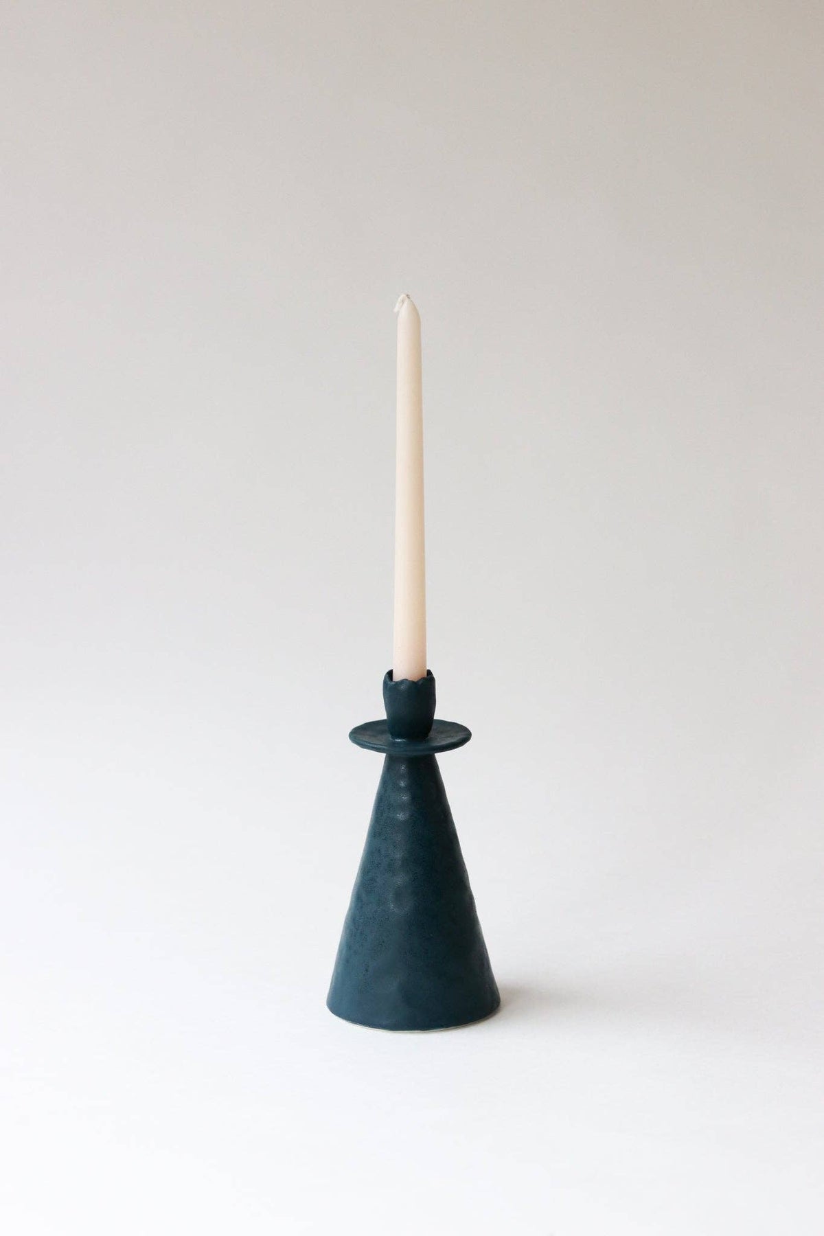 Elizabeth Benotti Ceramics - Everyday Pinched Candlestick Holder: Daybreak / Short - PMA Store at the Portland Museum of Art, Maine
