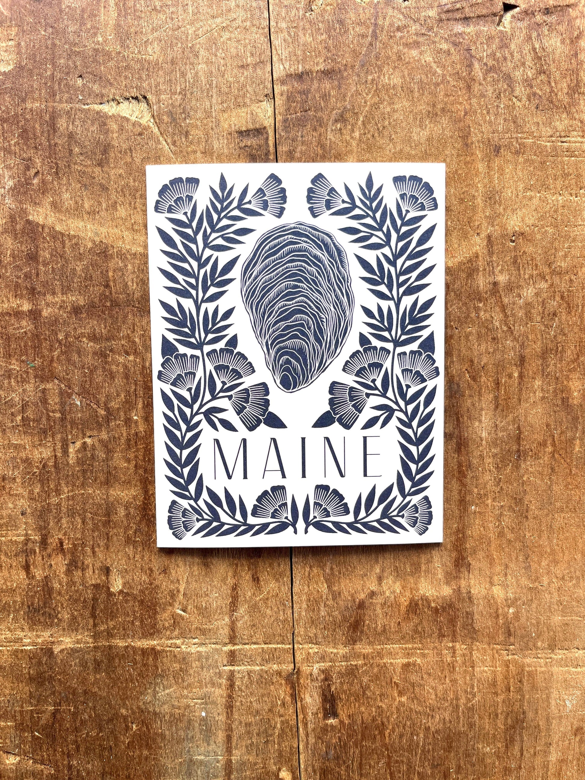 Katharine Watson - Maine Oyster Greeting Card: Single Card - PMA Store at the Portland Museum of Art, Maine