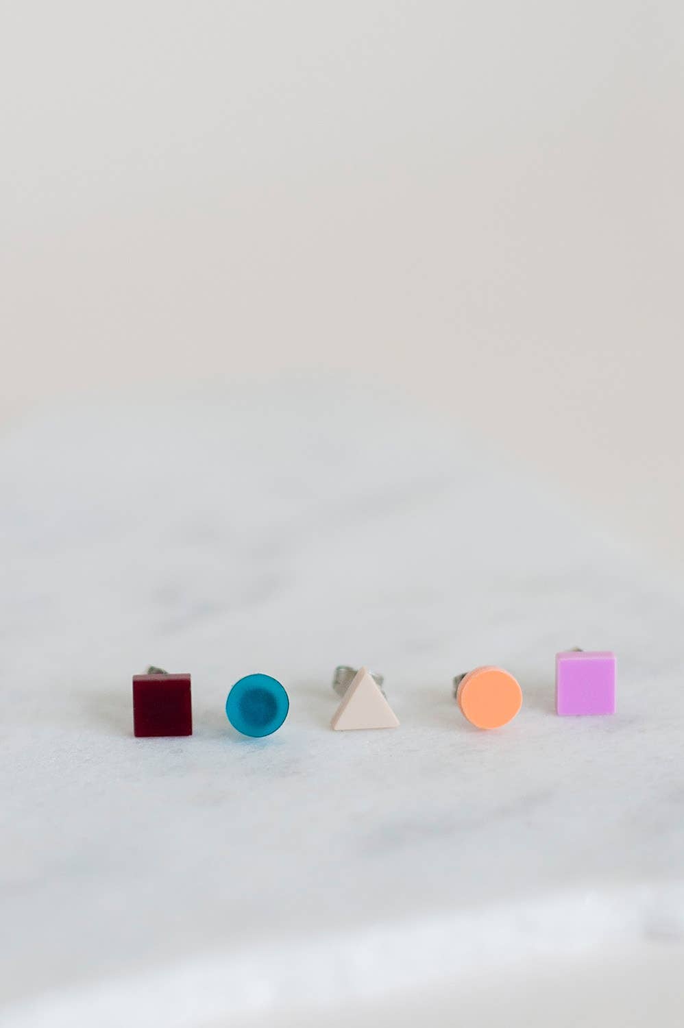 Pamela Coromoto - Basic - Mini Earrings Set (5) - Colorful Palette: Red/Blue Palette