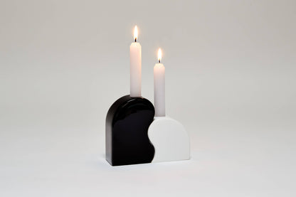 Seymour Candle Holder: Black/White - PMA Store at the Portland Museum of Art, Maine