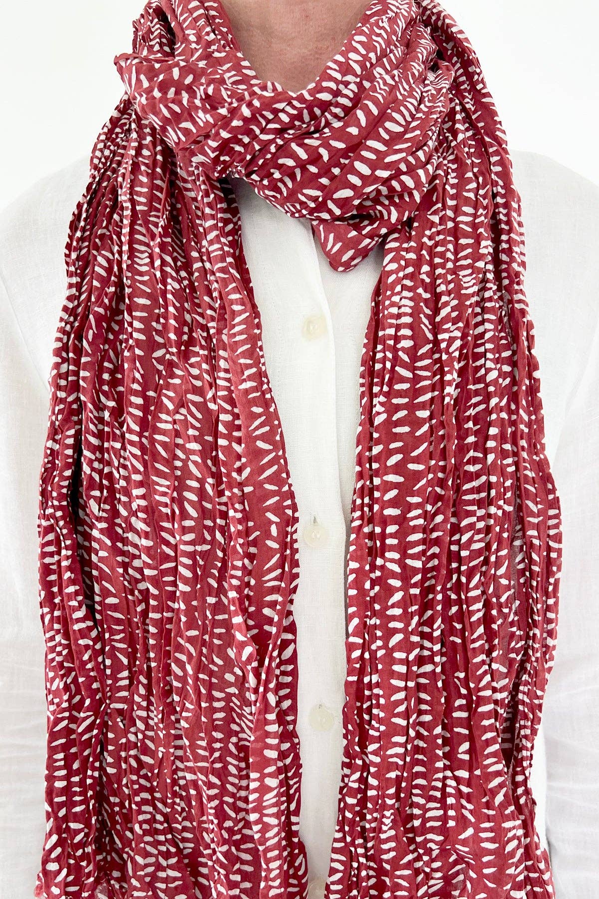 See Design - Cotton Scarf: Story Aqua/Citron