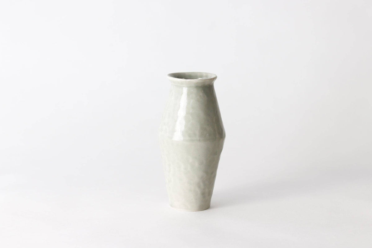Elizabeth Benotti Ceramics - Everyday Pinched Vase: Striped - PMA Store at the Portland Museum of Art, Maine