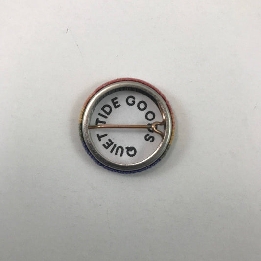 Quiet Tide Goods - Maine Groovy White Background 1inch Pin - PMA Store at the Portland Museum of Art, Maine