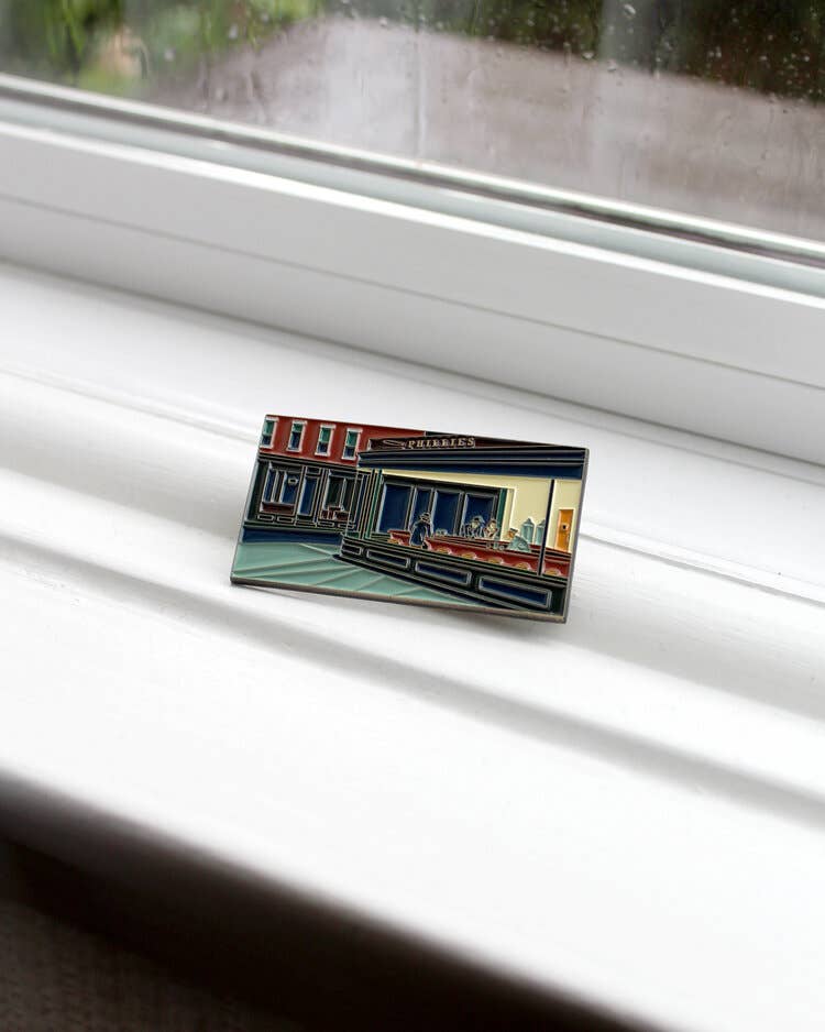 Pin Museum - Nighthawks • Enamel Pin - PMA Store at the Portland Museum of Art, Maine