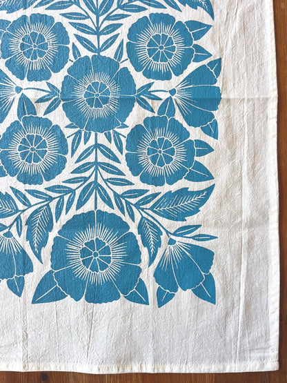 Katharine Watson - Blue Floral Tea Towel - PMA Store at the Portland Museum of Art, Maine
