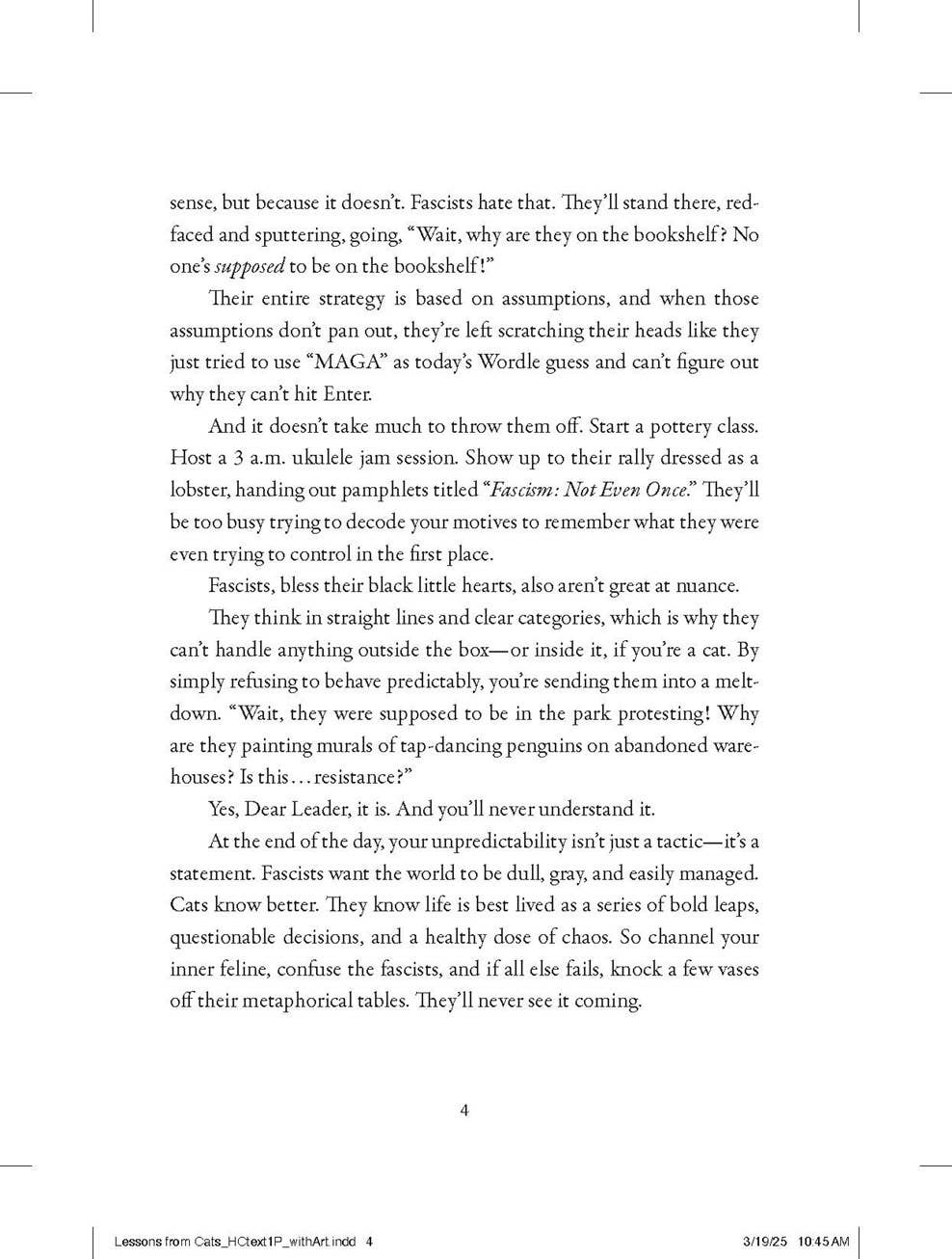 Hachette Book Group - Lessons from Cats for Surviving Fascism: Hardcover