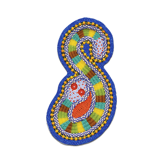 Blue Snake by Jeffrey Gibson - Die-Cut Sticker - PMA Store at the Portland Museum of Art, Maine