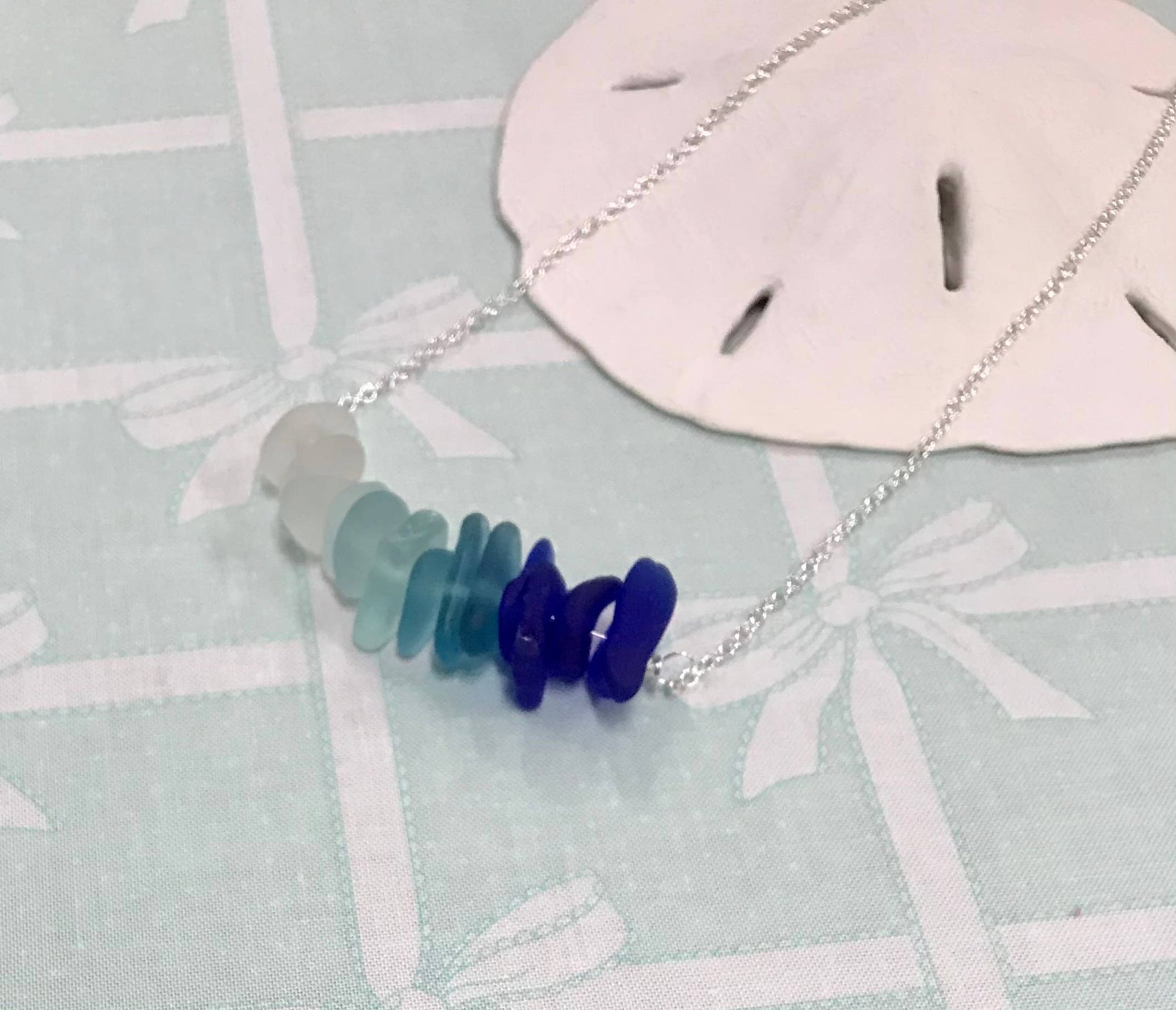 Cyn Elizabeth Studios - The Sea Bar- Sea Glass Statement Necklace: Uncarded (arrives separated in ziplock bags) - PMA Store at the Portland Museum of Art, Maine