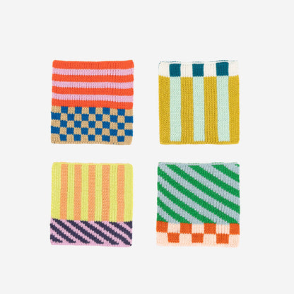 VERLOOP | knits - Pattern Patch Coaster Set: Candy