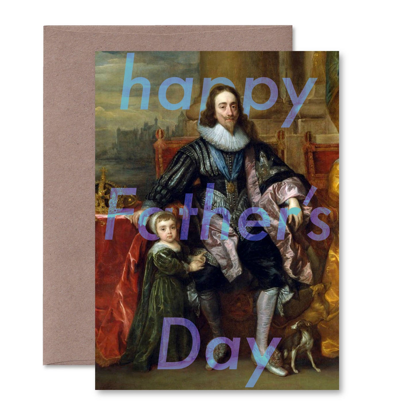 "Happy Father's Day" (king) A6 card: Recycled white envelopes - PMA Store at the Portland Museum of Art, Maine