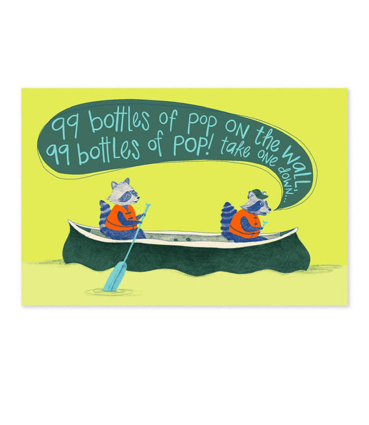 Avery Reed - Raccoon Canoe Postcard | 4x6
