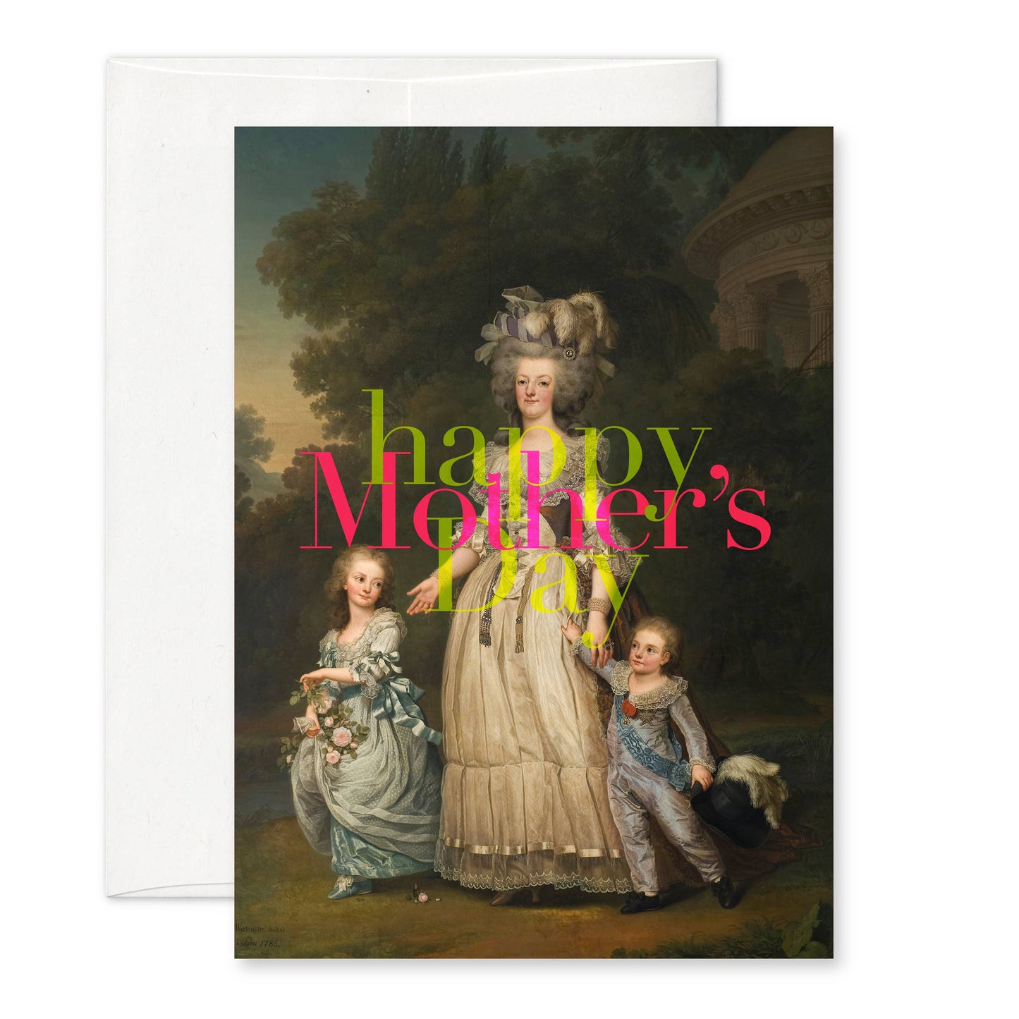 "Happy Mother's Day" (Marie Antoinette) A6 card : Recycled white envelopes - PMA Store at the Portland Museum of Art, Maine