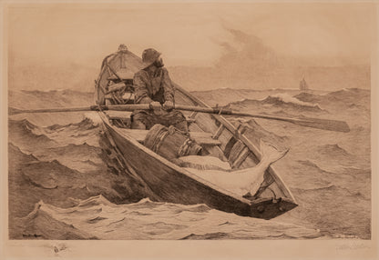 Winslow Homer The Fog Warning Etching  Poster 18 x 24 - PMA Store at the Portland Museum of Art, Maine