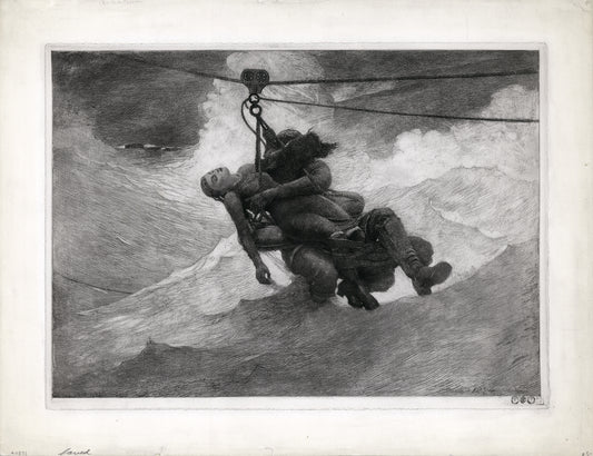 The Life Line Etching PMA Winslow Homer Postcard