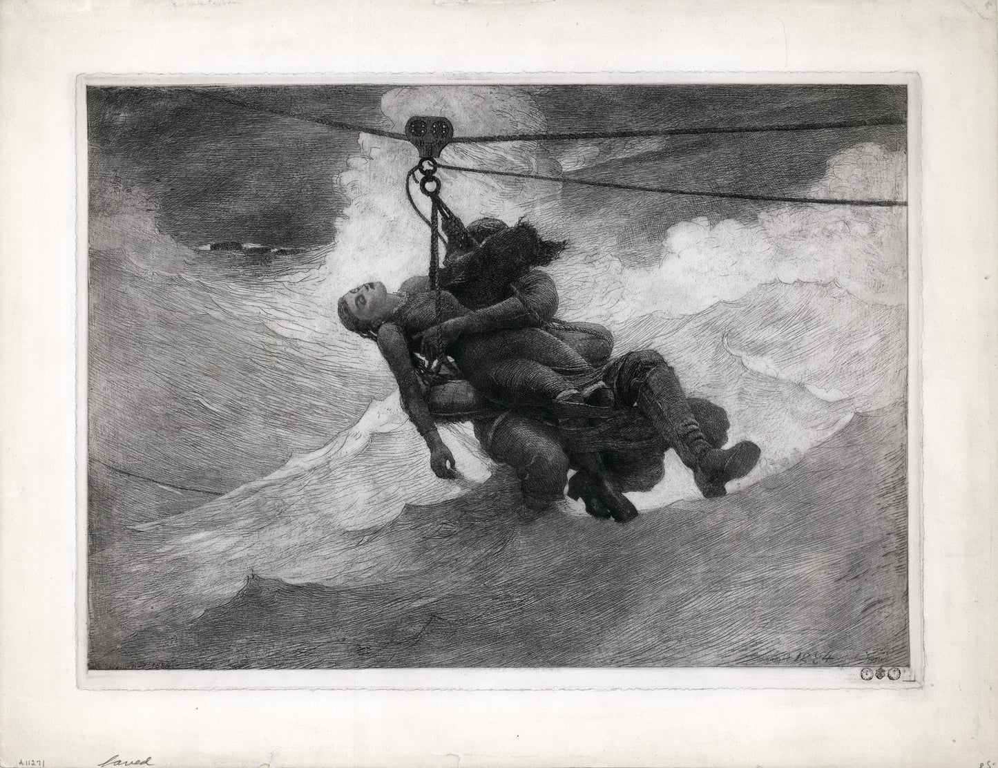 The Life Line PMA Winslow Homer Notecard 5x7