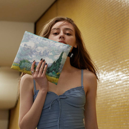 VINCENT VAN GOGH Starry Night, Wheatfield, Irises Recycled Zip Pockets - PMA Store at the Portland Museum of Art, Maine