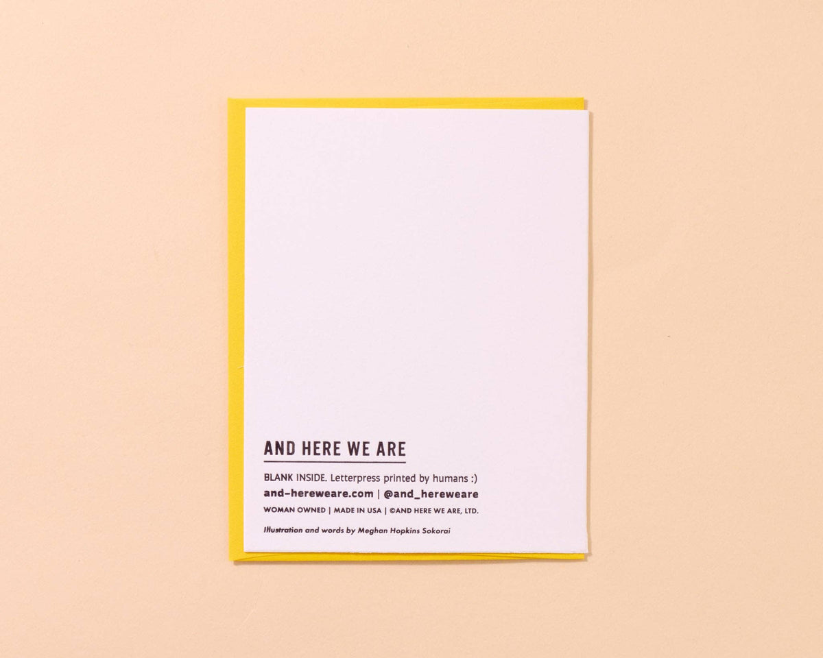 And Here We Are - Letterpress Love Card—Could Look at You All Day (Art Museum)