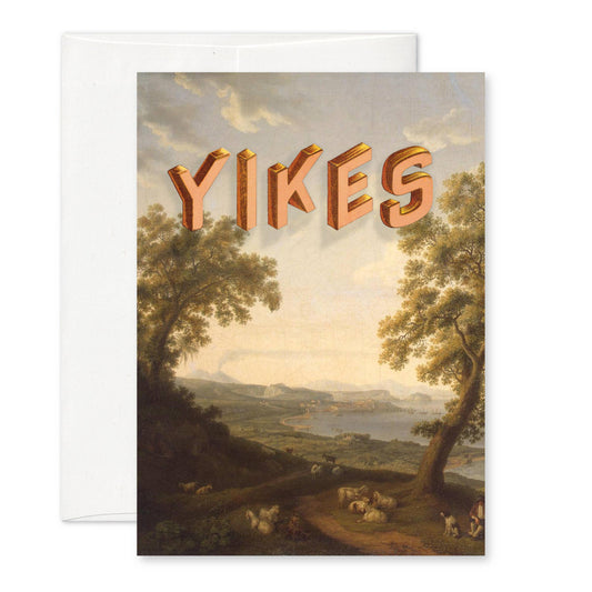 "Pastoral: YIKES" A6 greeting card : Recycled white envelopes - PMA Store at the Portland Museum of Art, Maine