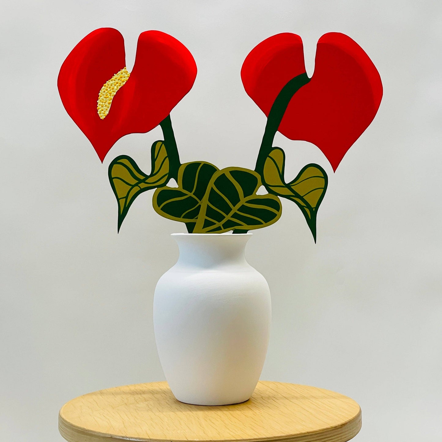 FOREVER FLOWER - ANTHURIUM WITH LEAVES - PMA Store at the Portland Museum of Art, Maine