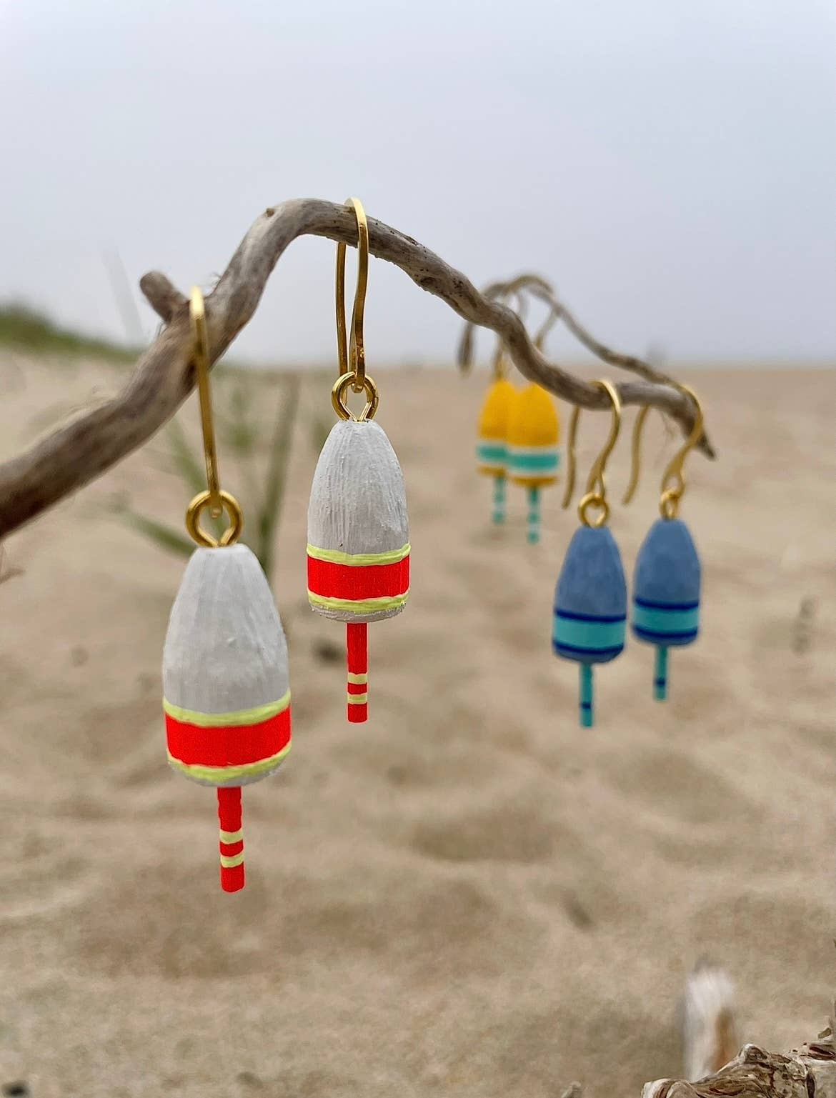 Blue Harbour Boatique - Buoy Earrings: Blue - PMA Store at the Portland Museum of Art, Maine