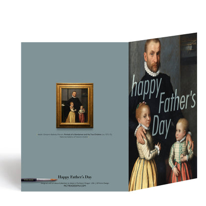 Pictrix Design - "Happy Father's Day" (gentleman) A6 card: Recycled white envelopes - PMA Store at the Portland Museum of Art, Maine