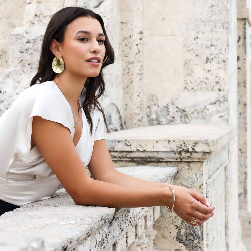 MULXIPLY - Origin Statement Earrings | Brass - PMA Store at the Portland Museum of Art, Maine