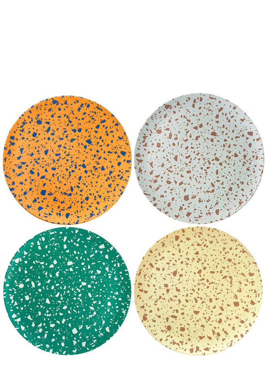 Xenia Taler - Terrazzo Side Plates Assorted - Set of 4: Ship inside gift box - PMA Store at the Portland Museum of Art, Maine
