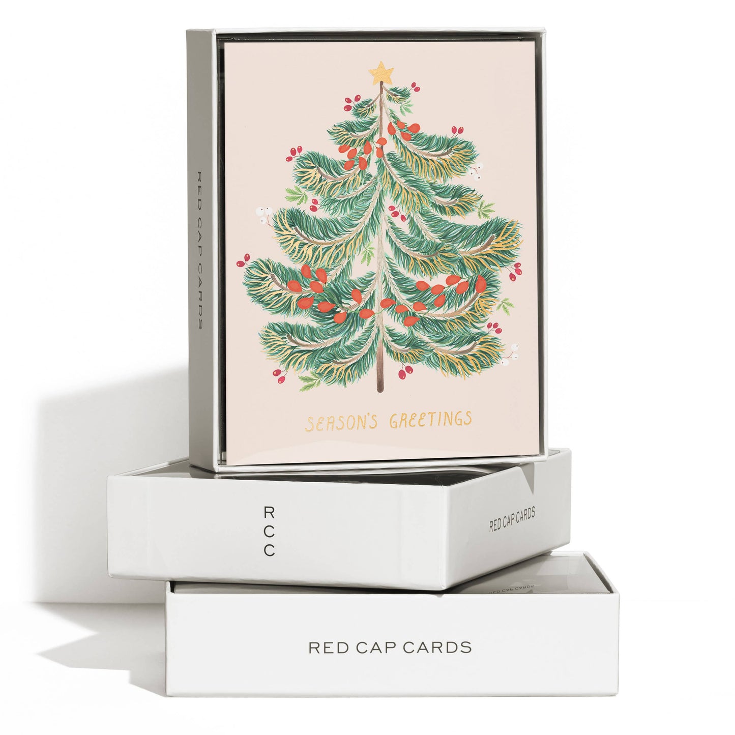 Festive Evergreen holiday greeting card: Single - PMA Store at the Portland Museum of Art, Maine