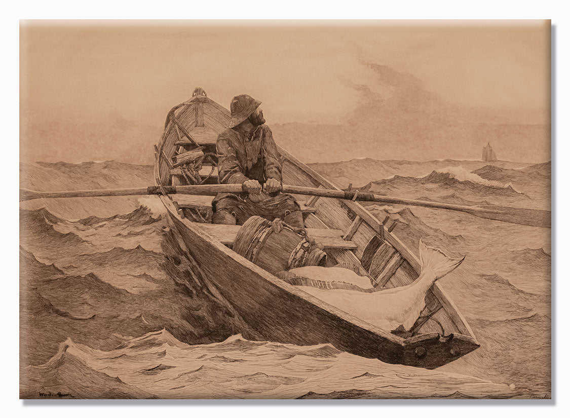 Homer The Fog Warning Etching 2.5 x 3.5 Magnet