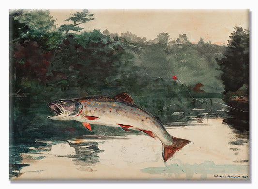 Homer Leaping Trout 2.5 x 3.5 Magnet