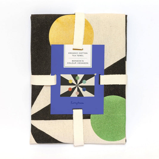 Roomytown Inc - Organic Cotton Tea Towel - Benson's Colour Hexagon - PMA Store at the Portland Museum of Art, Maine