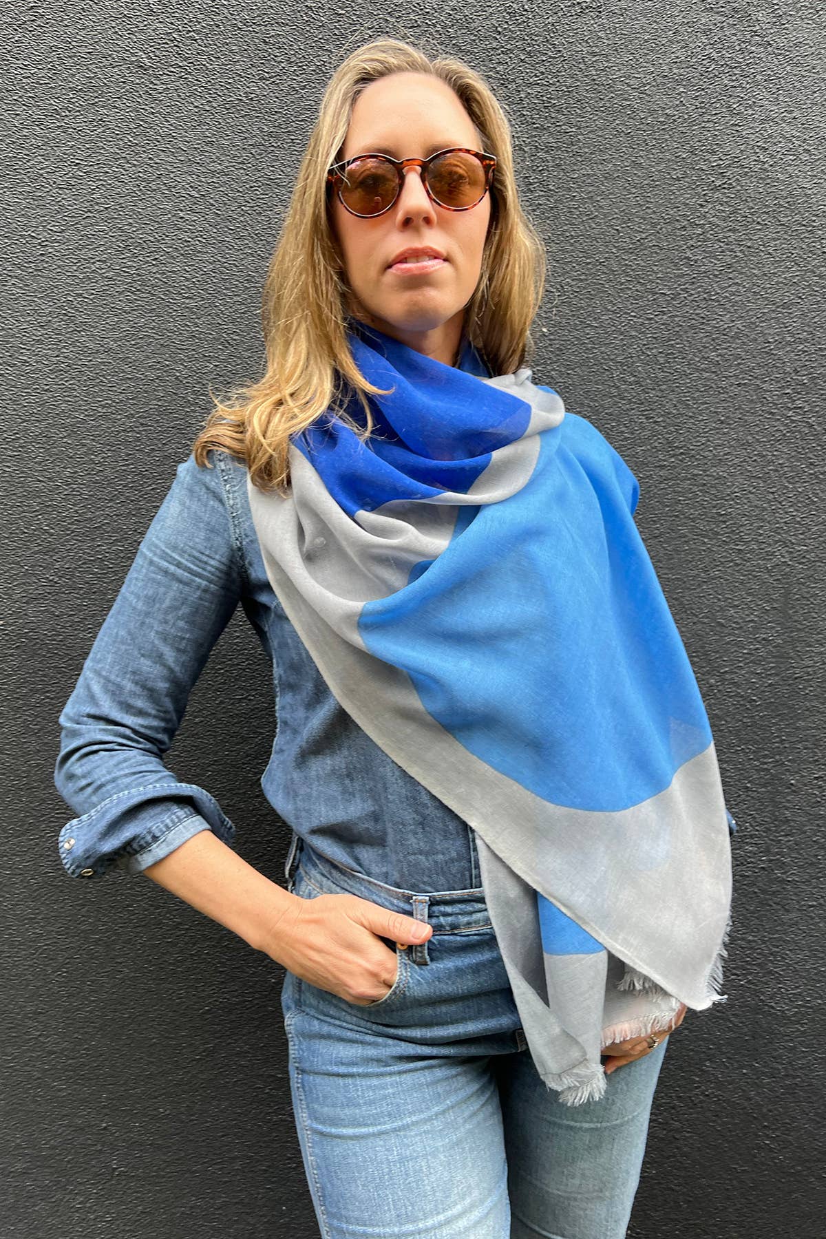 Wool Scarf: Field Indigo - PMA Store at the Portland Museum of Art, Maine