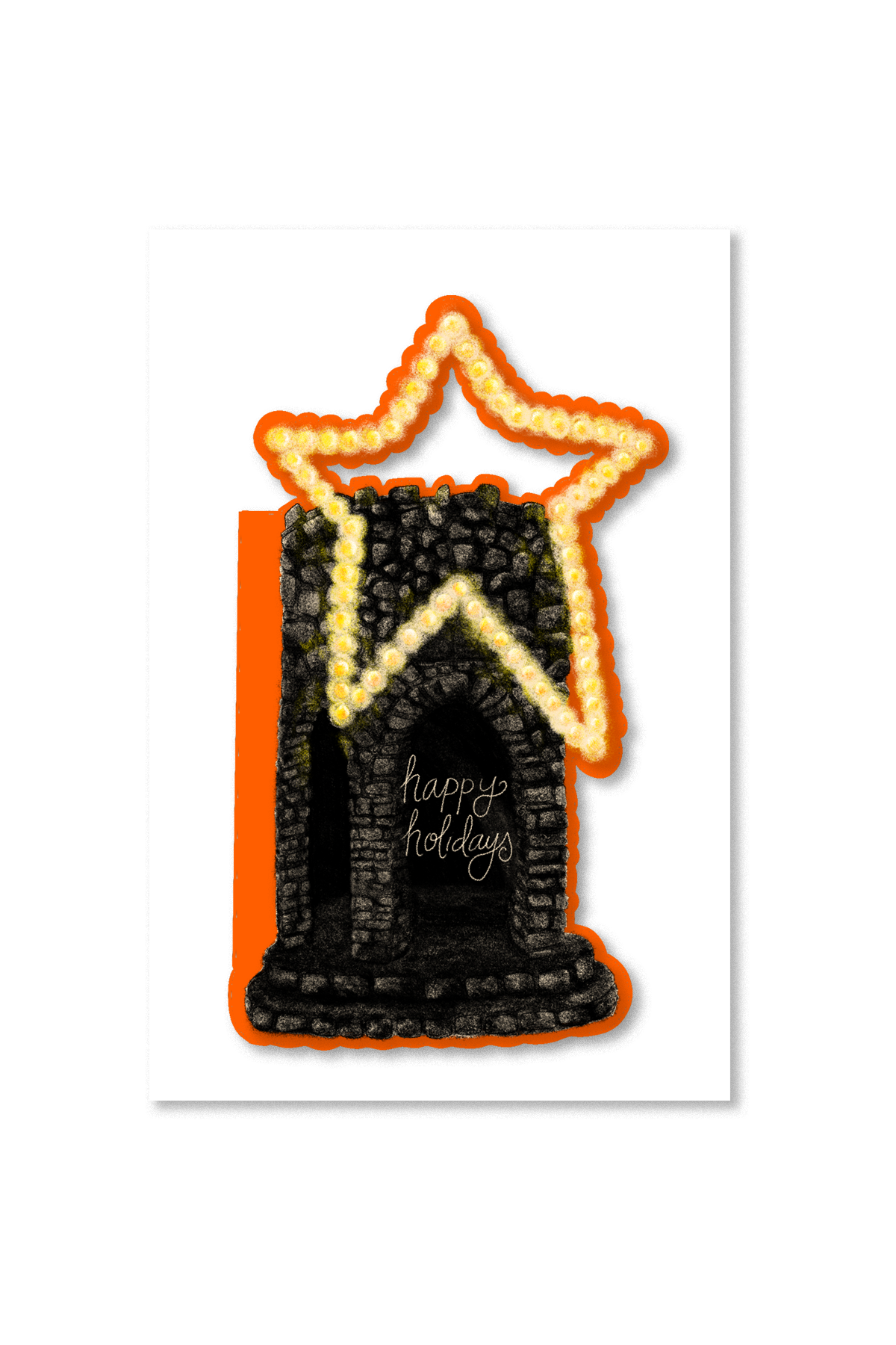 Avery Reed - Star Atop Mount Battie Die-Cut Greeting Card
