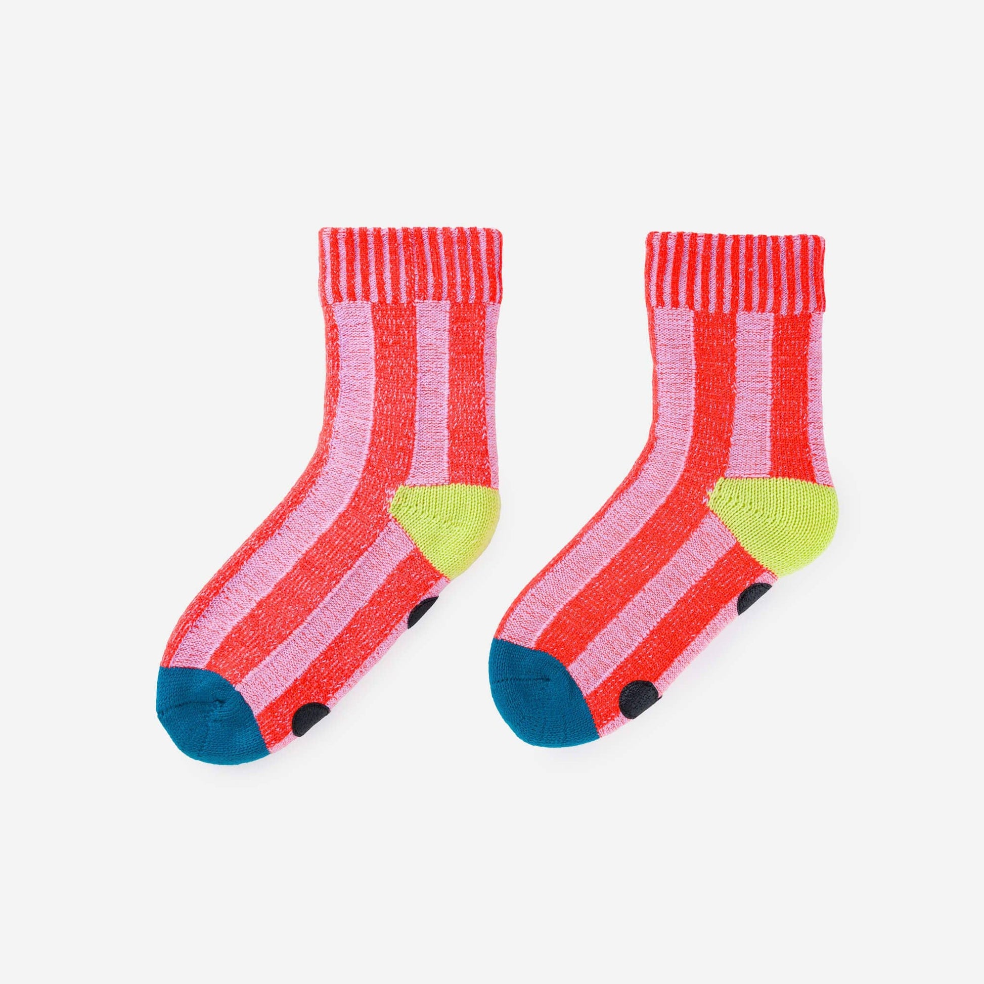 VERLOOP | knits - Big Stripe House Socks: Poppy Lilac / L/XL - W 9.5-12.5<br>M 8-11 - PMA Store at the Portland Museum of Art, Maine