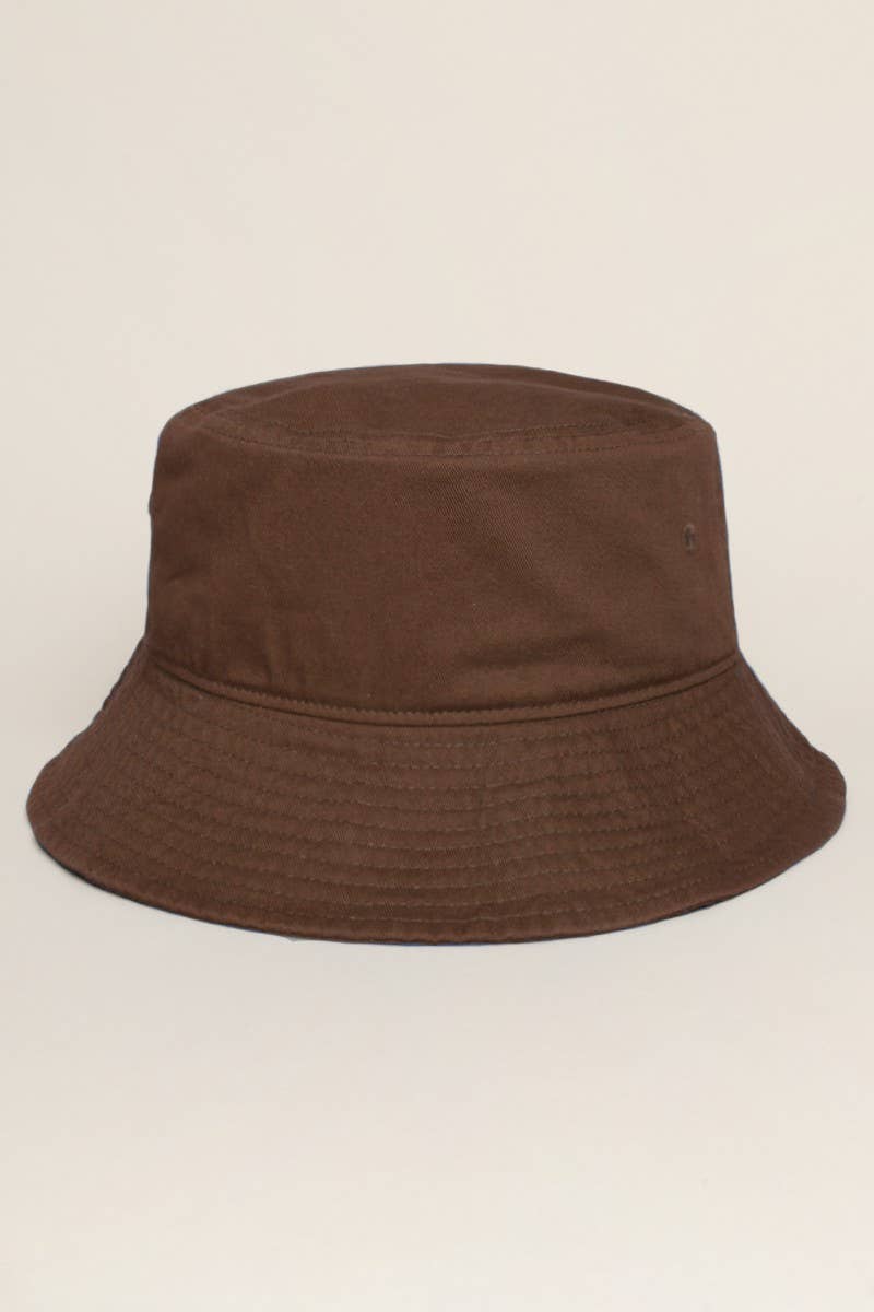 Fashion City - Solid Color Cotton Bucket Fisherman Hats: RED / S/M