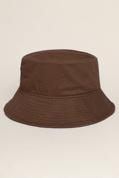 Fashion City - Solid Color Cotton Bucket Fisherman Hats: RED / S/M