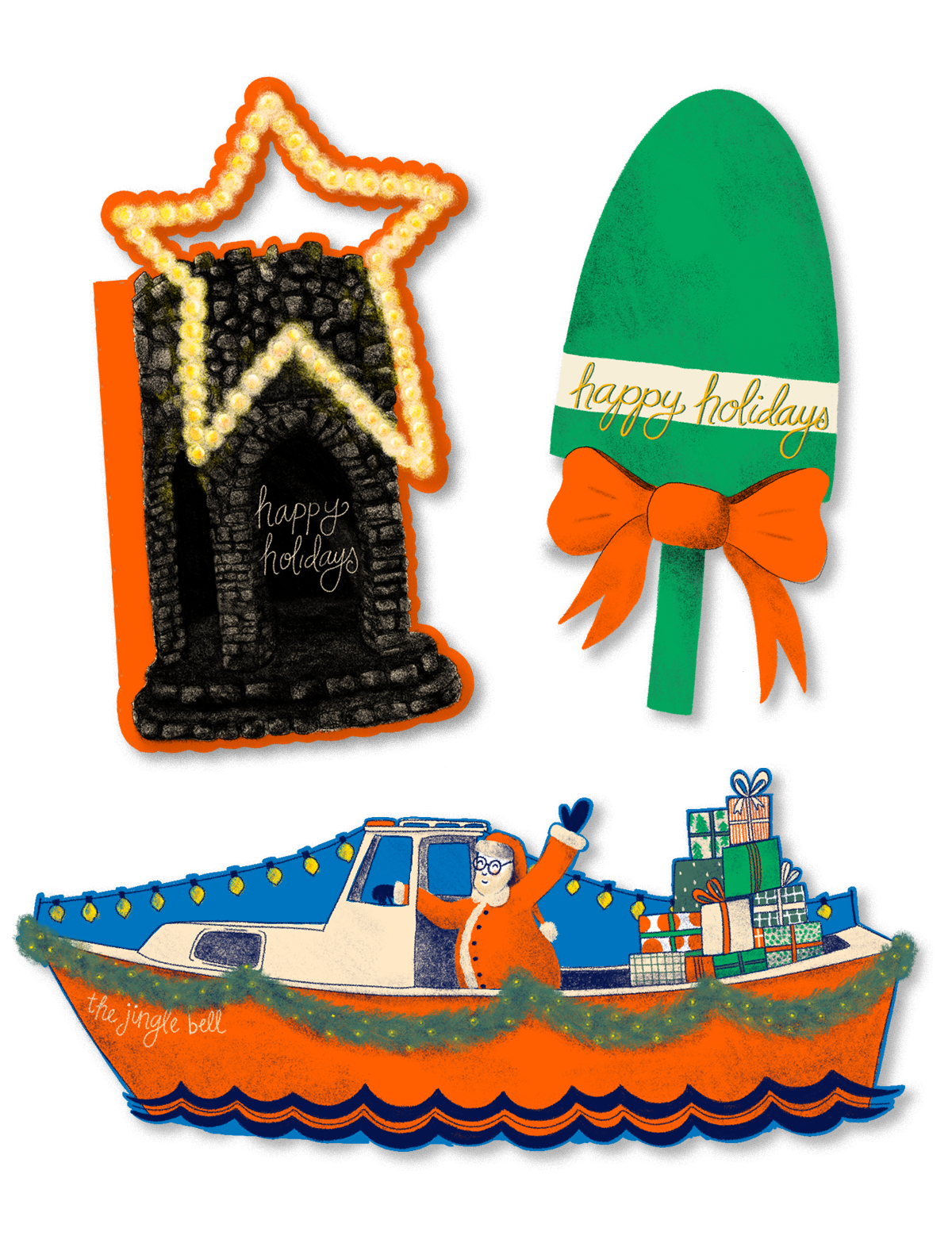Avery Reed - Star Atop Mount Battie Die-Cut Greeting Card
