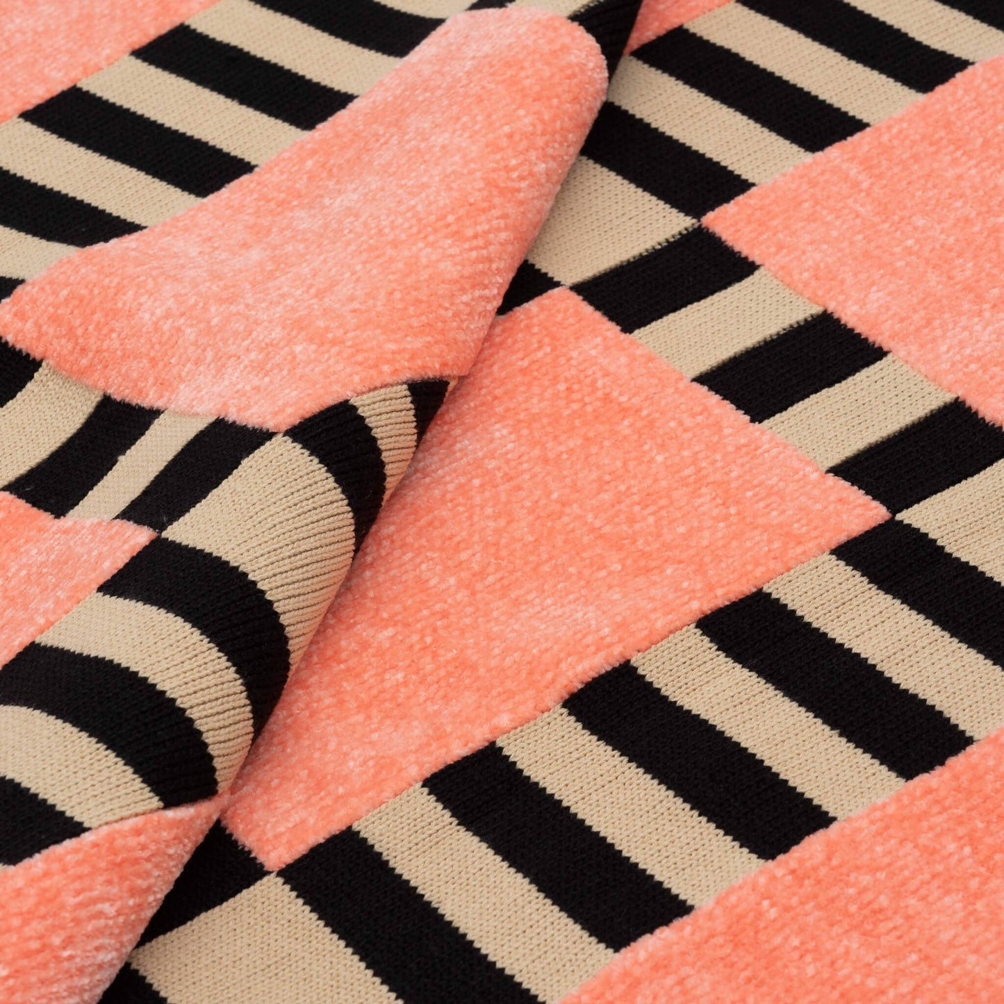 VERLOOP | knits - Tile Patch Chenille Throw: Stone Blue - PMA Store at the Portland Museum of Art, Maine