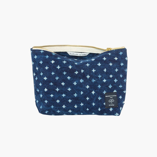 IMMODEST COTTON - Sardine Pouch | Indigo Cross - PMA Store at the Portland Museum of Art, Maine