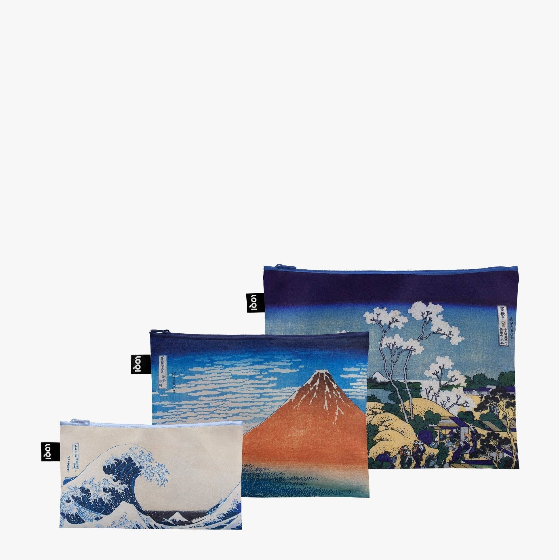 KATSUSHIKA HOKUSAI Recycled Zip Pockets - PMA Store at the Portland Museum of Art, Maine