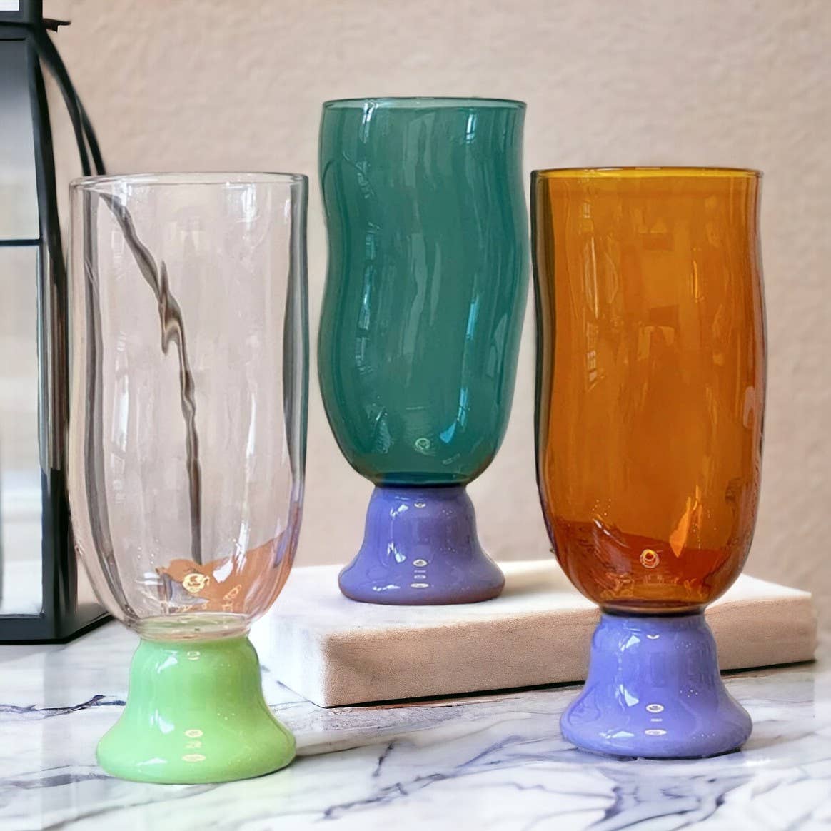 IVORE.GROUP (We cover All Import duty) - Curve Wave Borosilicate Glass Mug: Pink - PMA Store at the Portland Museum of Art, Maine