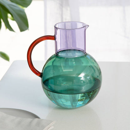 Block Design US - Pablo Glass Jug - Large: Pink Yellow Green