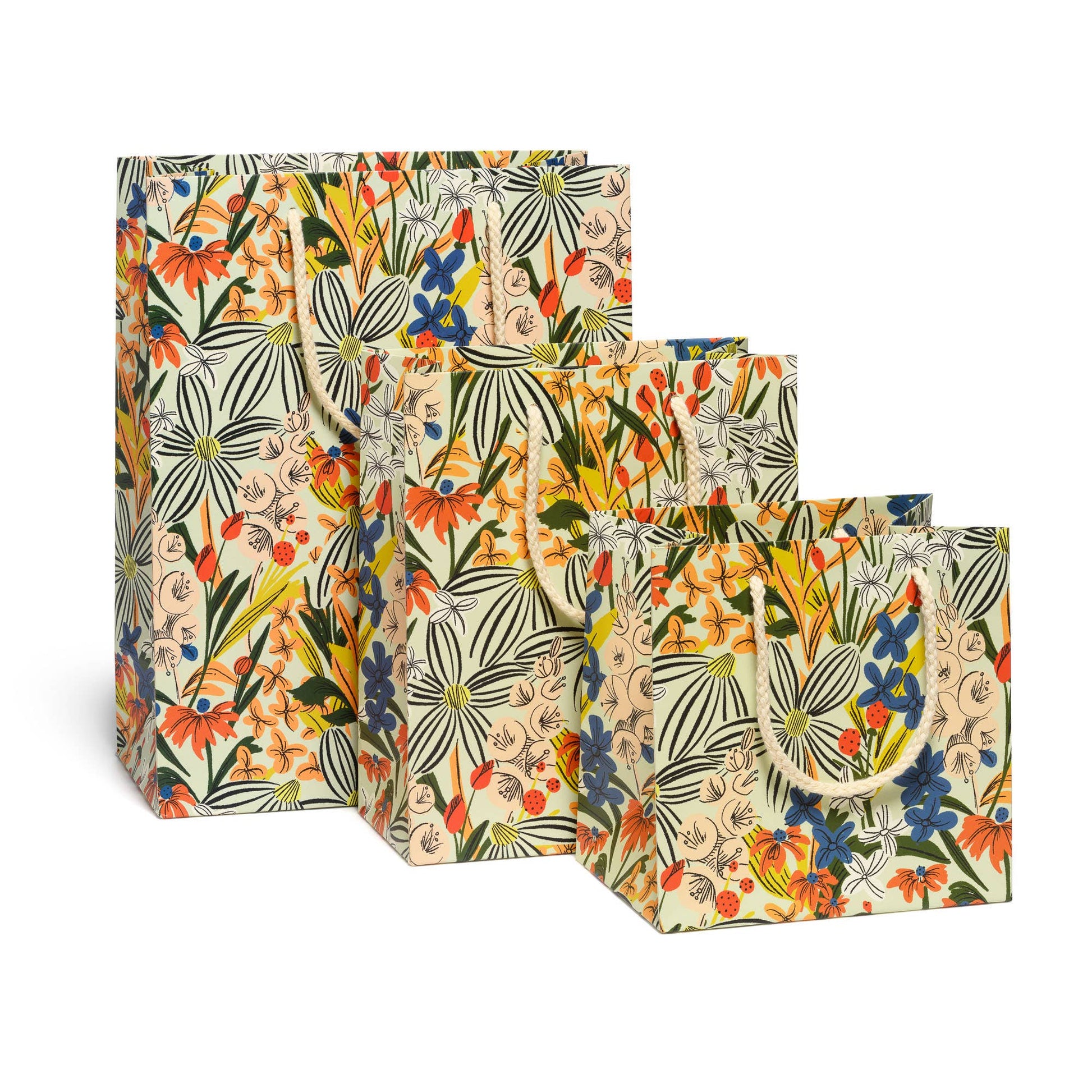 Striped Florals gift bags: Medium - PMA Store at the Portland Museum of Art, Maine