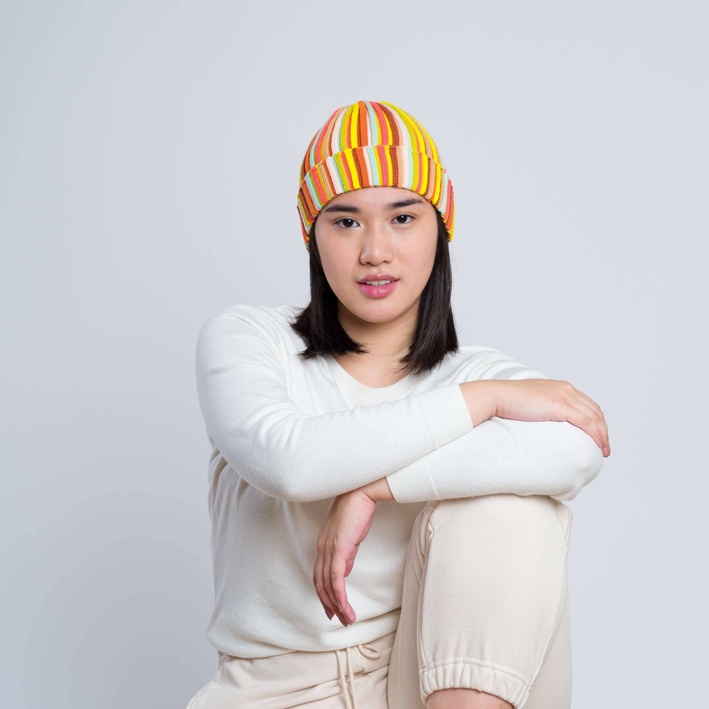 VERLOOP | knits - Circus Stripe Beanie: Desert - PMA Store at the Portland Museum of Art, Maine