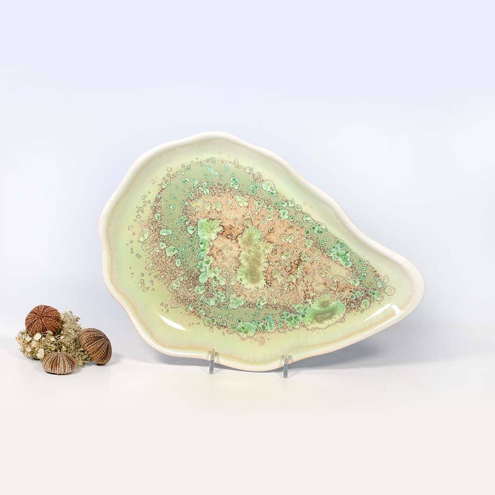 Alison Evans Ceramics - Medium Oyster Plate: Pearl - PMA Store at the Portland Museum of Art, Maine