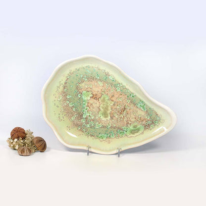 Alison Evans Ceramics - Medium Oyster Plate: Pearl - PMA Store at the Portland Museum of Art, Maine