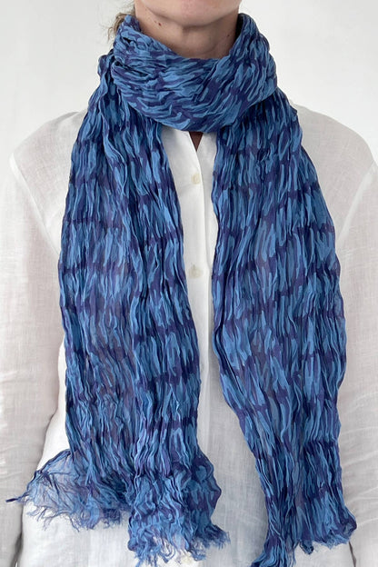 Cotton Scarf: Small Totem Red/Yellow - PMA Store at the Portland Museum of Art, Maine